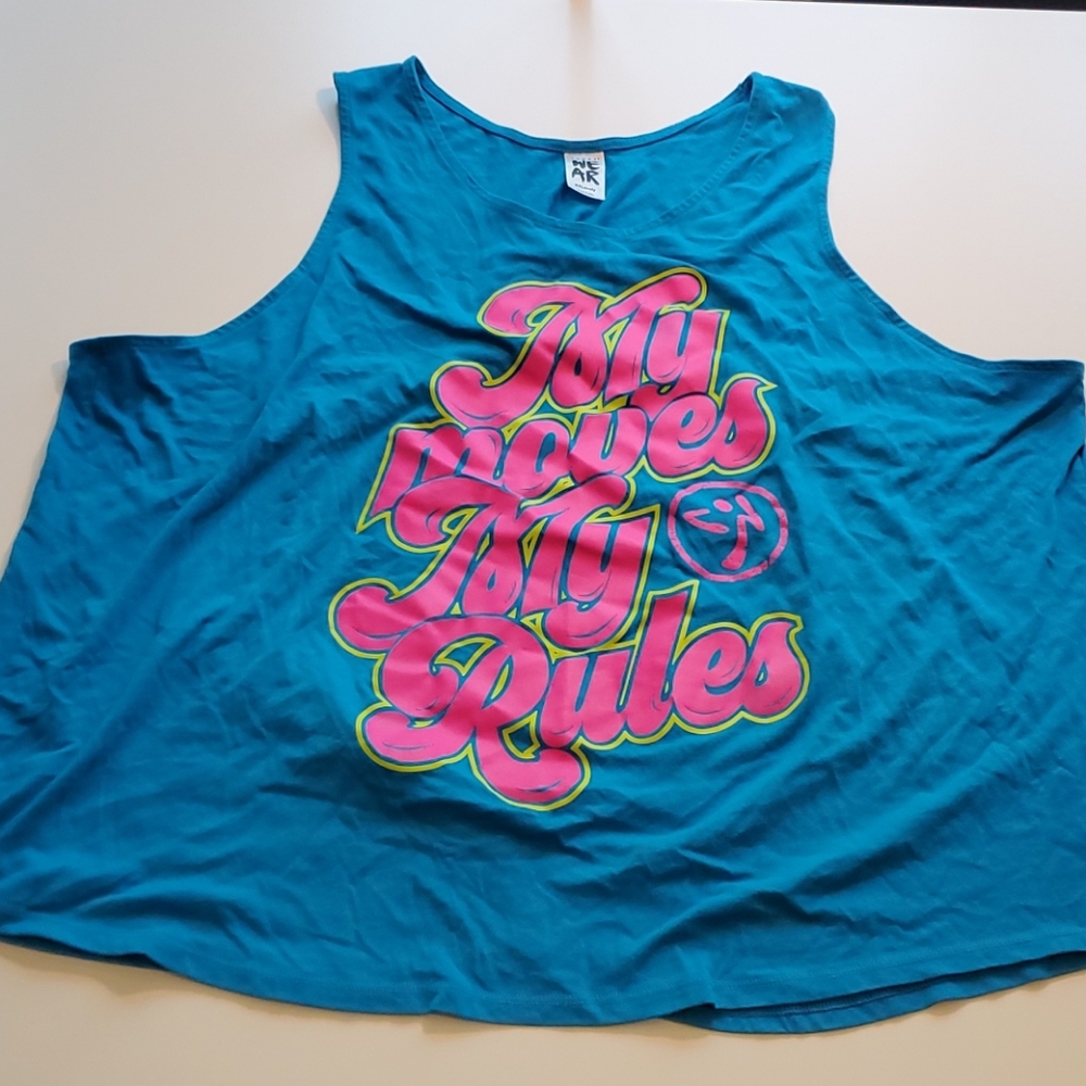 Zumba open back tank top
